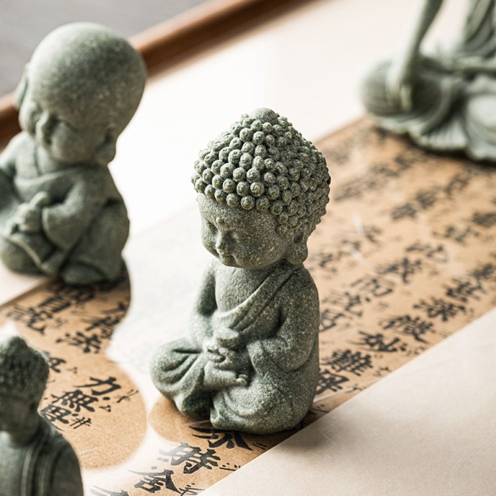Aquarium Fish Small - Home Decoration Sandstone Aquarium Buddha Statues