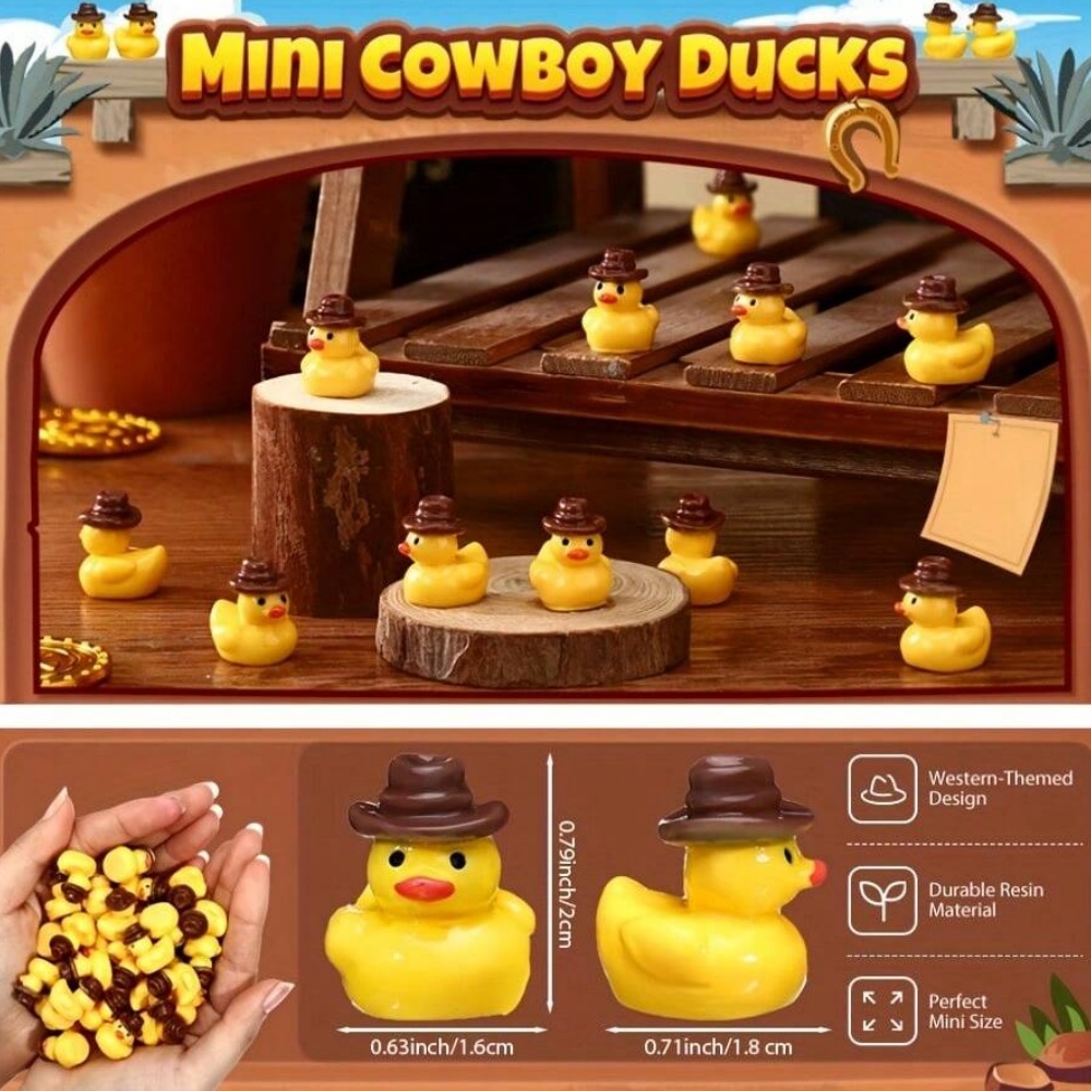 50Pcs Mini Resin Cowboy Ducks  - огляд і ціна Aquarium Fish Small