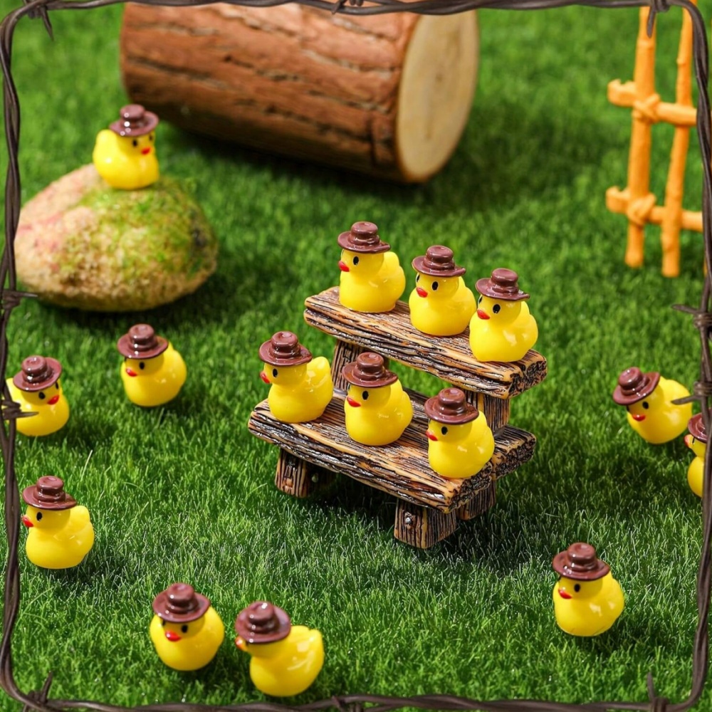 50Pcs Mini Resin Cowboy Ducks  - огляд і ціна Aquarium Fish Small