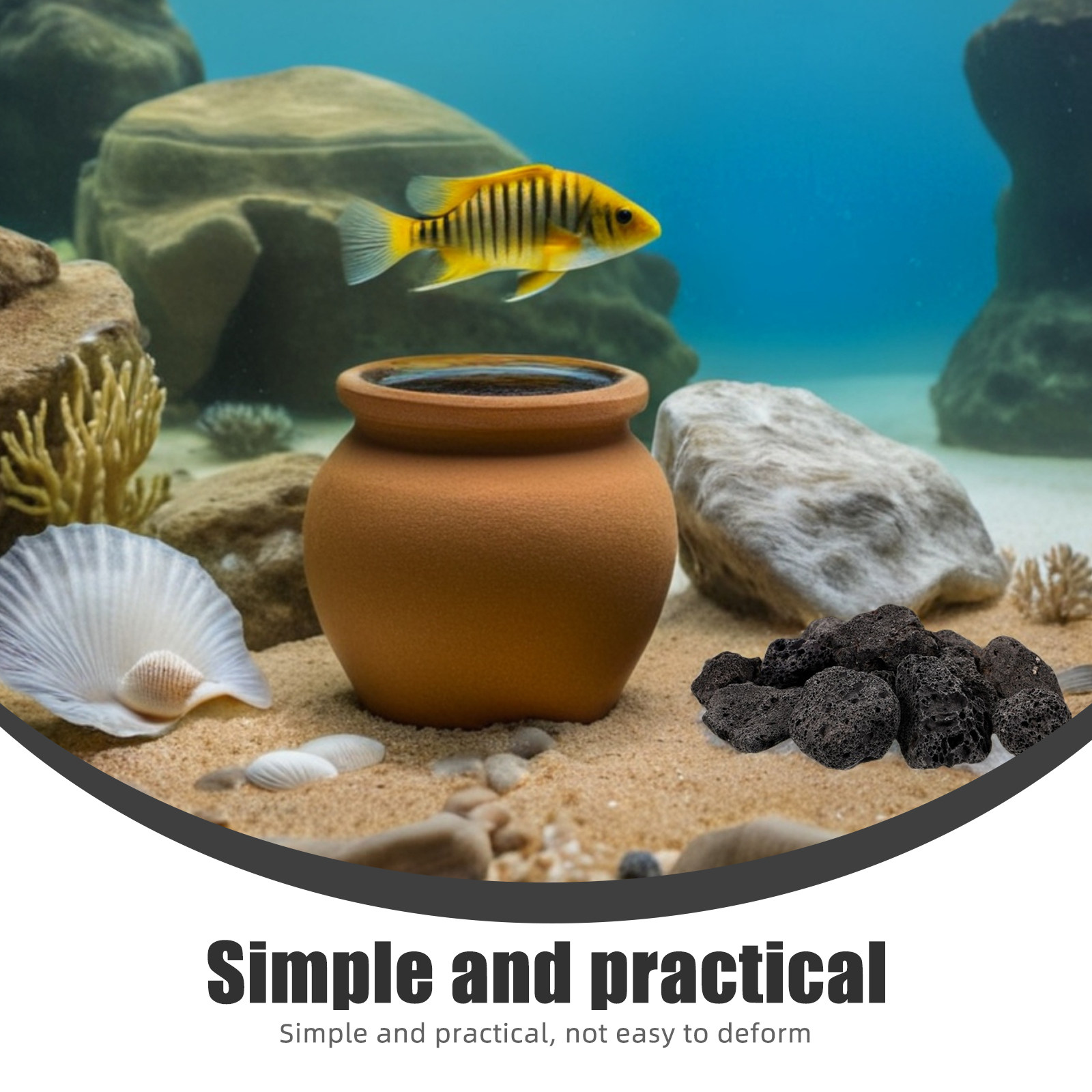 1Pack Natural Volcanic Stones  - огляд і ціна Aquarium Fish Small