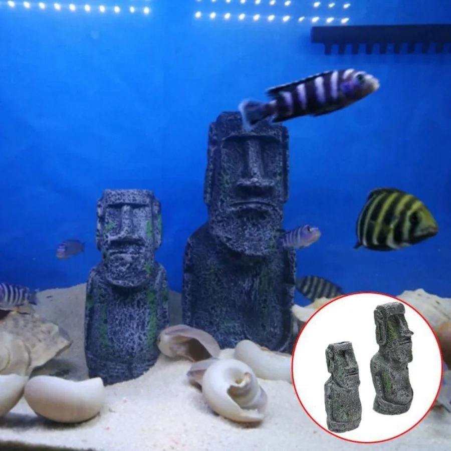 Easter Island Stone Statue Res - огляд і ціна Aquarium Fish Artificial
